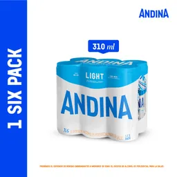 Andina Pack Cerveza Light 310 mL x 6 Und