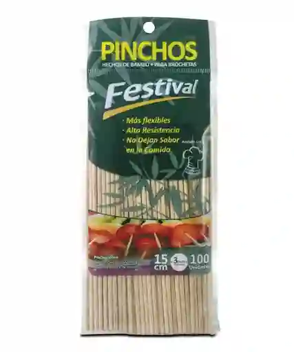 Festival Palitos de Bambú Para Brochetas