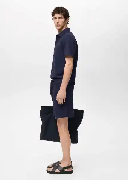 Short Seers Navy Talla M Hombre Mango
