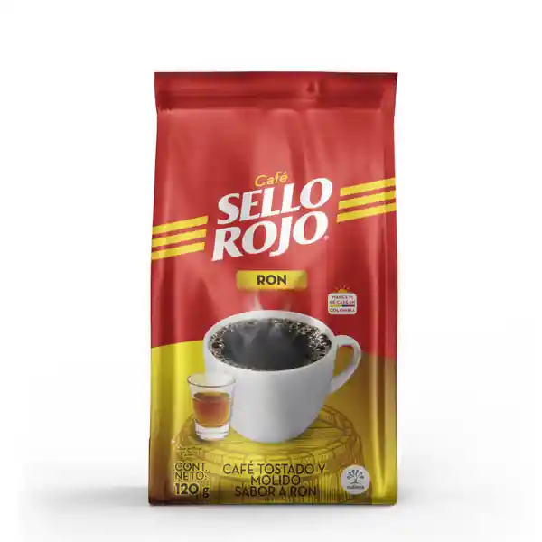 Sello Rojo Café Ron 120 g
