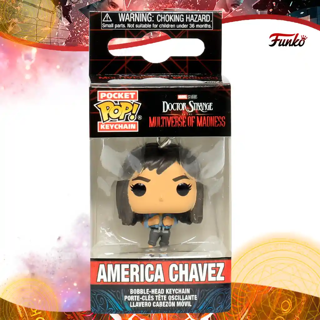 Funko Pop! Llavero Marvel Doctor Strange América Chávez