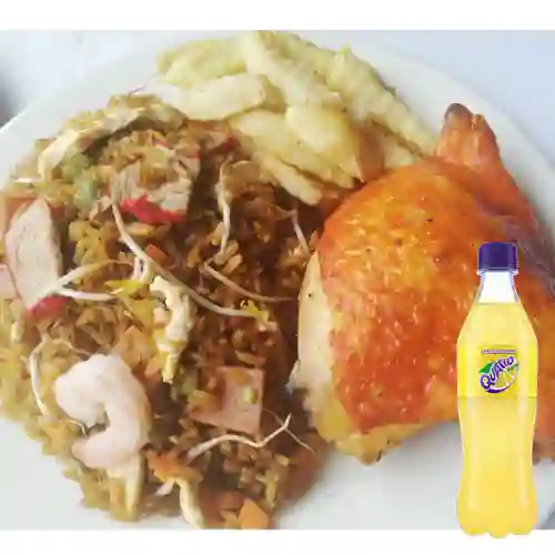 Combo Chow Fan Pollo Frito + Quatro 400 ml