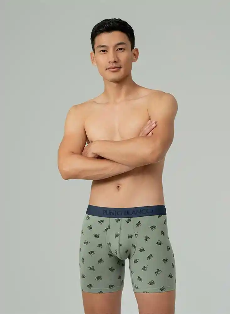 Boxer Ajustado Medio S - Verde Est