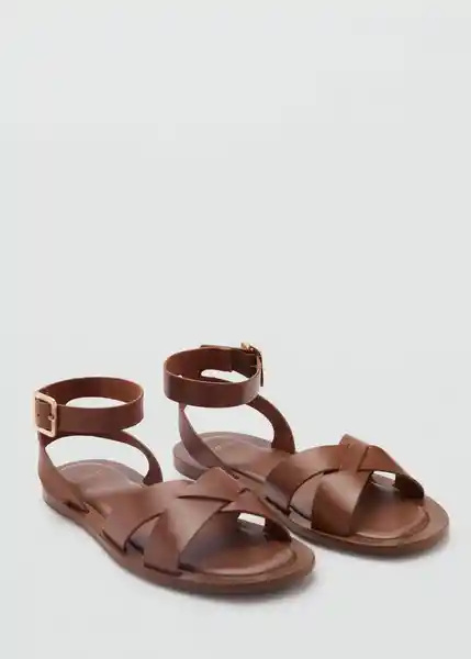 Sandalias Ice Cuero Talla 37 Mujer Mango