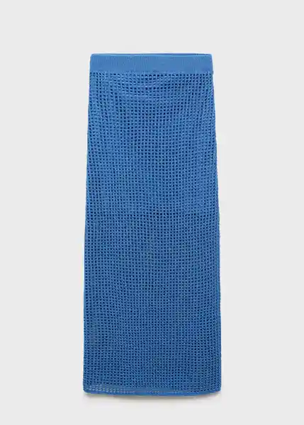 Falda Fabri Azul Talla S Mujer Mango