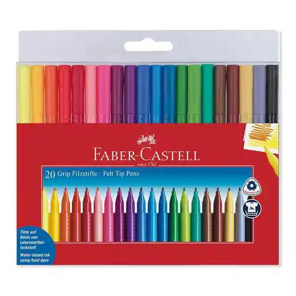   Faber Castell  Plumon Grip Triangular Lavable 32046 