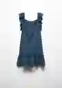 Vestido Emma Navy Talla 12 Niñas Mango