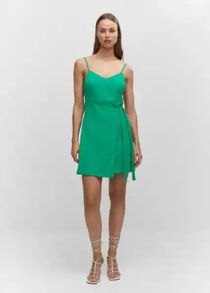 Vestido Lari Verde Talla S Mujer Mango