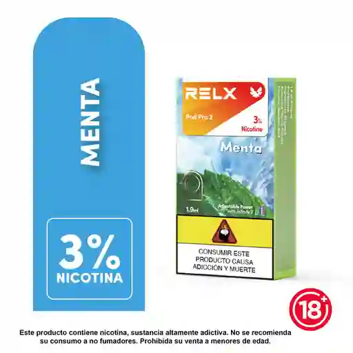 Relx Cápsula Pod Pro 2-1 Pod Menta 3% 1K