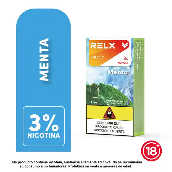 Relx Cápsula Pod Pro 2-1 Pod Menta 3% 1K