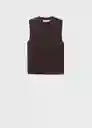 Top Almibi Chocolate Talla S Mujer Mango