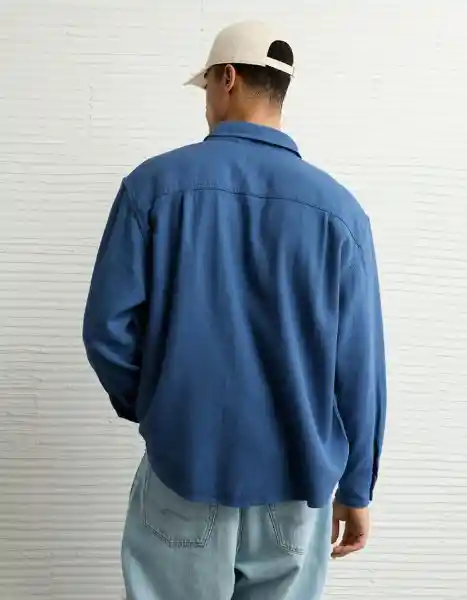 Camisa Hombre Azul Talla SMALL 2895410 American Eagle