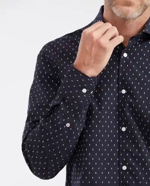 Camisa Premium Dobby Azul Colonial Ultraoscuro Talla L Chevignon