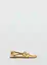 Zapatos Surral Oro Talla 37 Mujer Mango