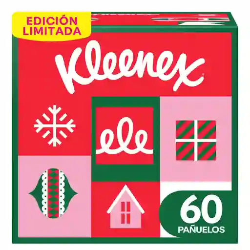 Pañuelos Faciales Kleenex Cubo Edición Limitada Navidad 60 und