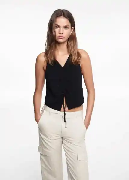 Top Love Negro Talla 20 Niñas Mango