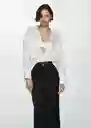 Camisa Zaro Blanco Talla M Mujer Mango