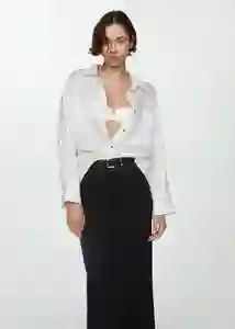 Camisa Zaro Blanco Talla M Mujer Mango