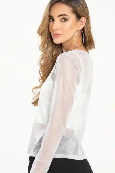 Blusa Power Mesh Color Plateado Talla L Ragged