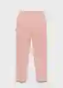 Pantalón Borevi Rosa Pastel Talla 36 Mujer Mango