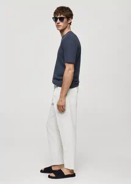 Pantalón Mud Offwhite Talla 46 Hombre Mango