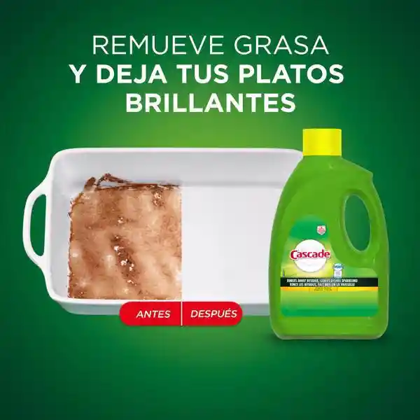Cascade Gel Detergente Lavavajillas aroma Limón