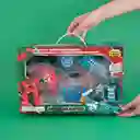 Robot Transformable y Pistola Rojo y Verde Serie Miniso