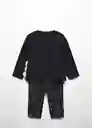 Pijama Ghost Negro Talla 66 Niños Mango