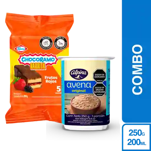Combos Plus One: Avena Vaso Original Alpina + Chocorramo