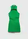 Vestido Medina Verde Talla XS Mujer Mango