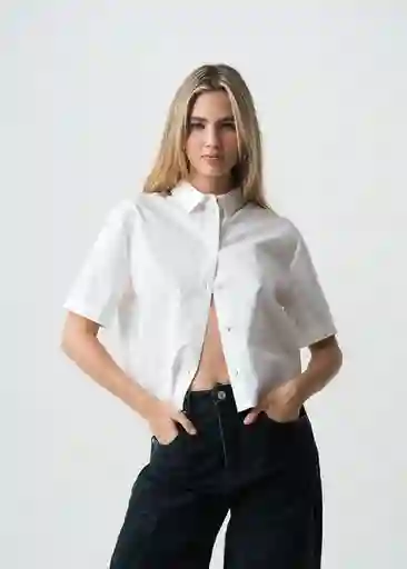 Camisa Mujer Crudo Puro Claro Talla M 013G302 Naf Naf