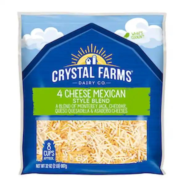 Crystal Farms Mezcla Mexicana de 4 Quesos