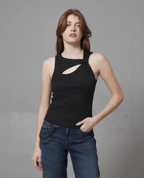 Camiseta Mujer Negro Talla M 209G006_NEG194007 Rifle