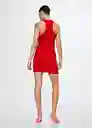 Vestido Ribi Rojo Talla 18 Mujer Mango