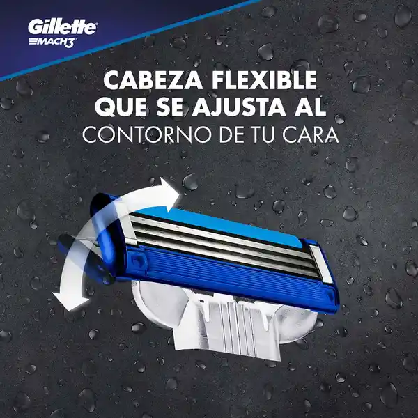 Gillette Máquina de Afeitar Desechable X 3 + Máquina Recargable