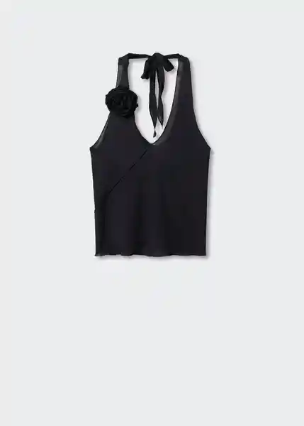 Top Liz Negro Talla L Mujer Mango