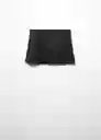 Falda Merlot Negro Talla S Mujer Mango
