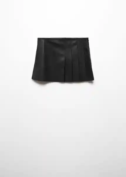 Falda Merlot Negro Talla S Mujer Mango