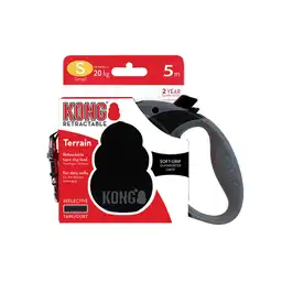 Kong Correa Para Perro Retráctil Terrain Negro S