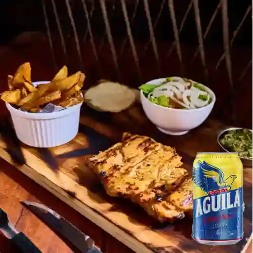 Combo Pechuga + Cerveza Aguila Original Lta 330ml