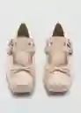 Zapatos Elastic Beige Talla 39 Mujer Mango