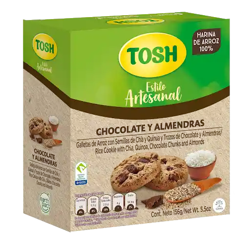 Tosh Galletas de Arroz con Semillas de Chía Quinoa y Chocolate