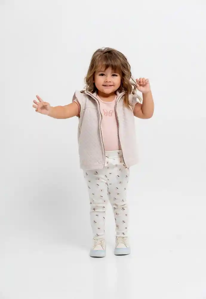 Chaleco Bebita 3/6 Meses-arena