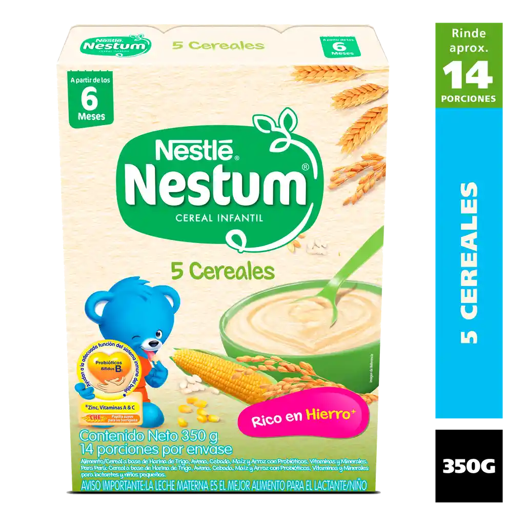 Cereal infantil NESTUM 5 Cereales x 350g