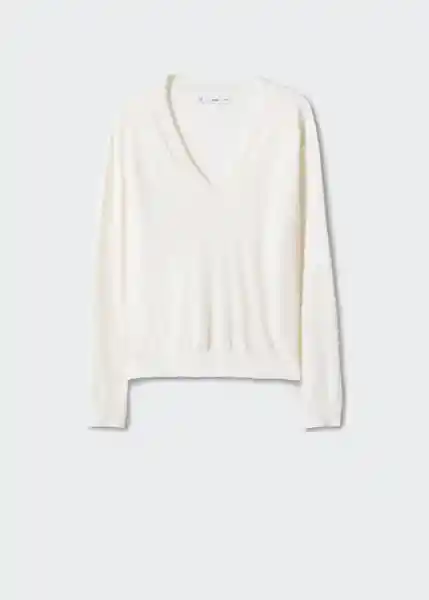 Saco Jersey Luccav Off White Talla L Mujer Mango