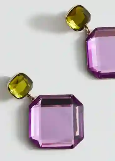 Pendientes Sienna Morado Talla 99 Mujer Mango
