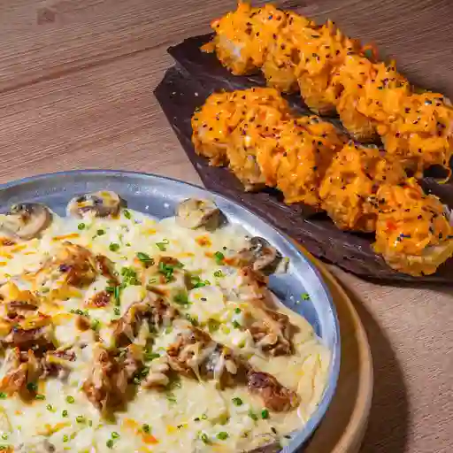 Combo 4 Baby Roll 10 Bocado Gratinado de Pollo