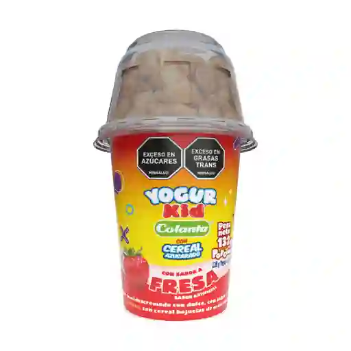 Colanta Yogur Kid Sabor Fresa Con Cereal Azucarado