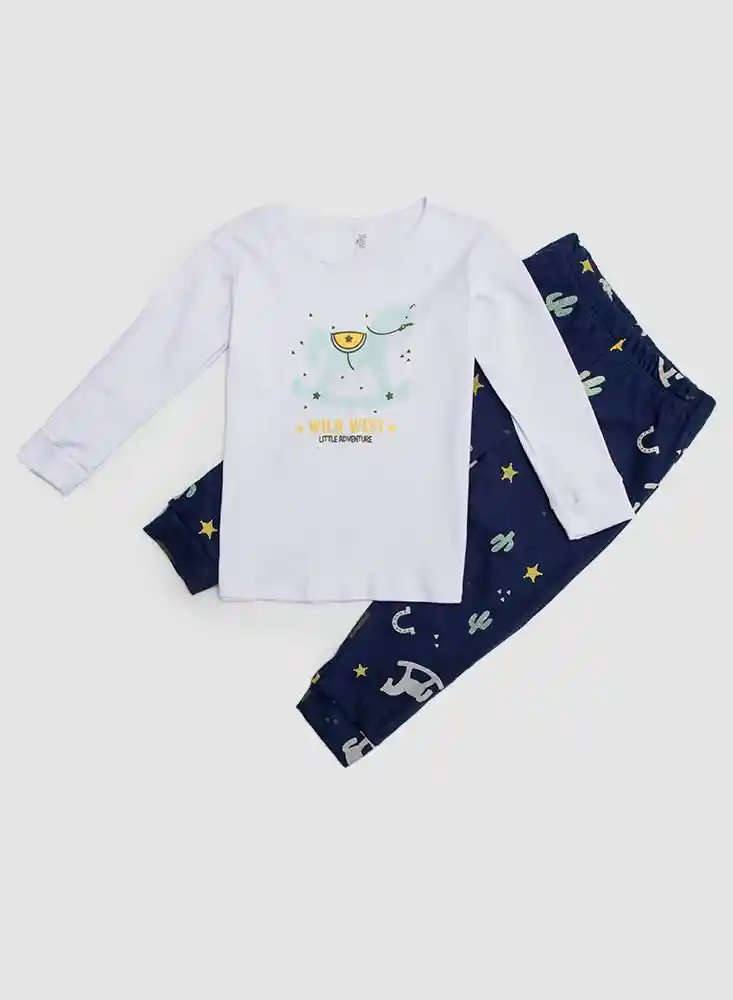 Pijama Larga-larga Bebito 3t-blanco