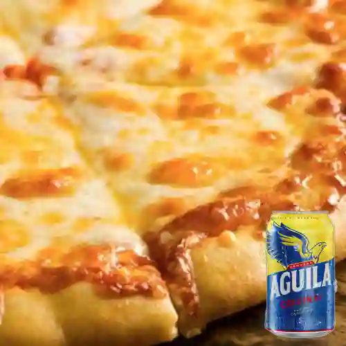 Combo Pizza Tres Quesos + Aguila Orig Lta 330ml